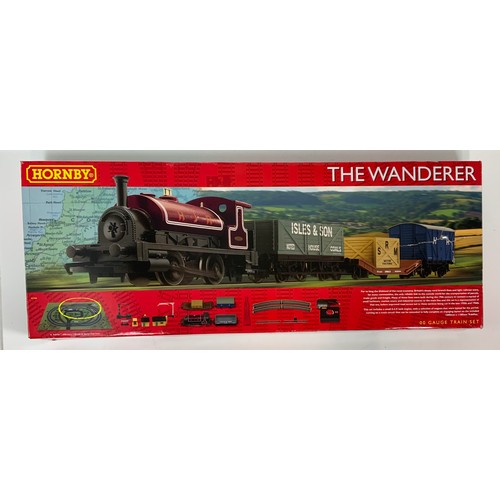 493 - HORNBY MODEL RAILWAY TRAIN SET R1240 THE WANDERER, INCLUDES 0-4-0 TANK, WAGONS TRACK & CONTROLLER