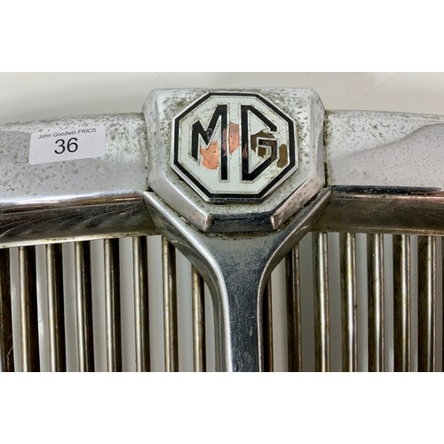 36 - MOTORING INTEREST A MG CAR FRONT GRILL