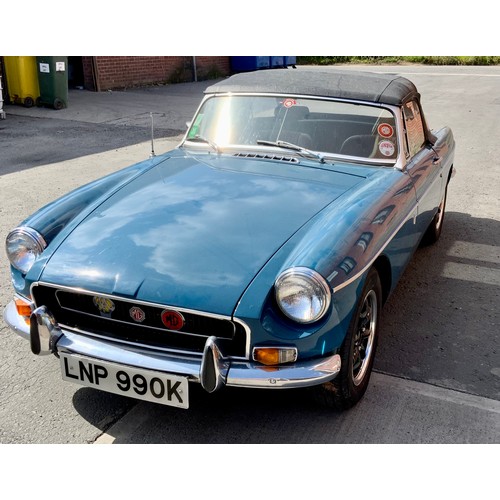 5 - MGB ROADSTER, REGISTRATION LNP990K  RECORDED MILEAGE 92,803. ONE OWNER FROM NEW, FIRST REGISTERED 1S... 