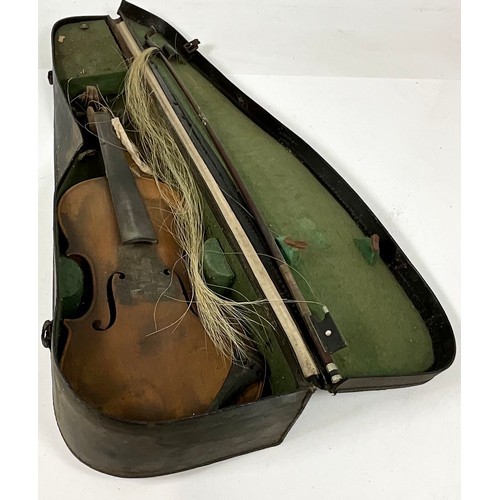 382 - 2 VINTAGE VIOLINS IN FITTED CASES AF