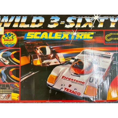 55 - SCALEXTRIC, A BOXED WILD 3-SIXTY SET, CONTENTS NOT CHECKED