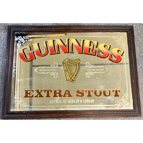 28 - REPRO ADVERTISING MIRROR GUINNESS EXTRA STOUT, APPROX 90 CM X 64 CM