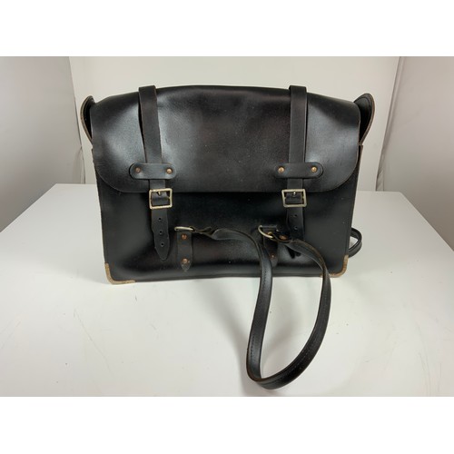 249 - 2 HEAVY LEATHER RAILWAY SATCHELS  / HOLDALLS