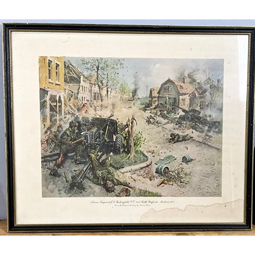 77 - MILITARY AND SPORTING PRINTS INC. TERENCE CUNEO AND FRAMED ROYAL ‘LETTERS’