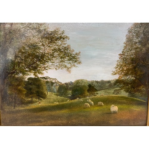 11 - OIL ON CANVAS ENGLISH PASTURAL SCENE WITH SCENE VERSO SIGNED WW SCOTT DATED 1807  WITH  K HOWARD GAL... 