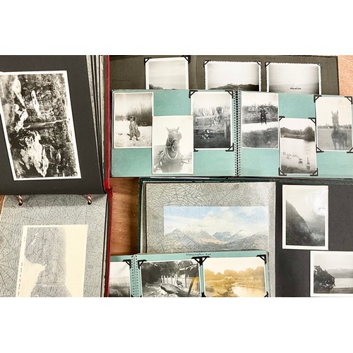 121 - MISC. VINTAGE PHOTO ALBUMS, MAPS, POSTCARDS, RECIPE BOOKS, PROPERTY DOCUMENTS, CONCORDE LUGGAGE TAGS