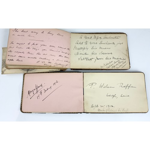 125 - TWO AUTOGRAPH ALBUM  INC THE 1929 SOUTH AFRICIAN TOURING CRICKET TEAM 1929, SKETCHES , EPHEMERA