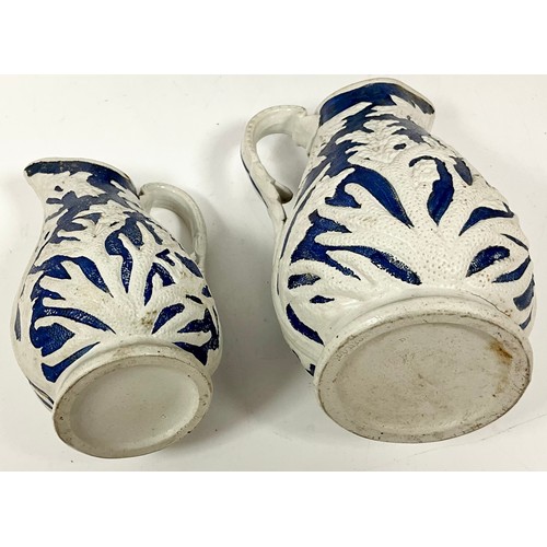 186 - MISC. CHINA AND PORCELAIN INC. RELIEF DECORATED JUGS, TUREEN, COVER AND LADLE (ex Crome Court sale 1... 