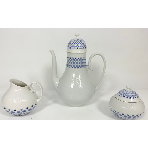 202 - STYLISH ROSENTHAL BLUE & WHITE COFFEE SET