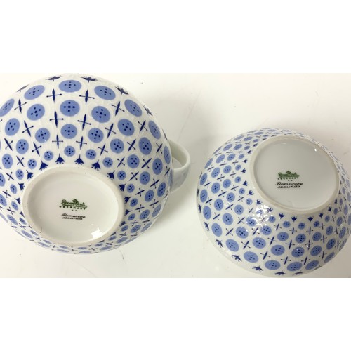 202 - STYLISH ROSENTHAL BLUE & WHITE COFFEE SET