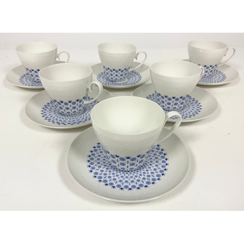 202 - STYLISH ROSENTHAL BLUE & WHITE COFFEE SET