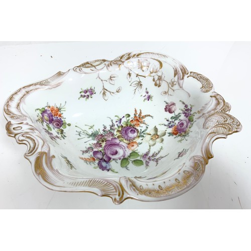 183 - MISCELLANEOUS CABINET PLATES WITH HAND PAINTED FLORAL DECORATION TOGETHER WITH A PORCELAIN BOWL WITH... 