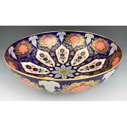 151 - IMPRESSIVE LYNTON PORCELAIN DERBY HAMILTON IMARI  BOWL 34cm DIAMETER