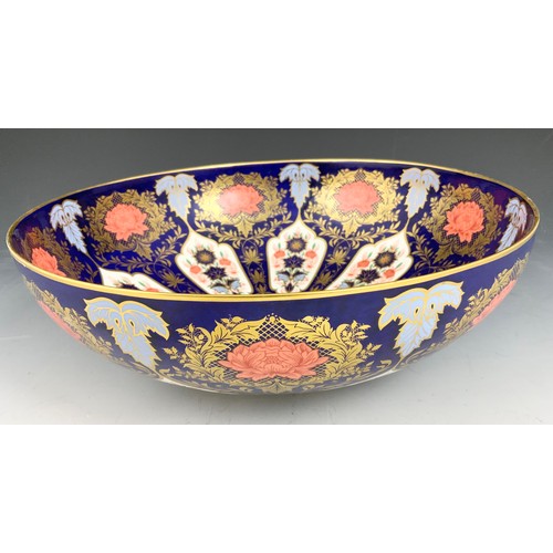 151 - IMPRESSIVE LYNTON PORCELAIN DERBY HAMILTON IMARI  BOWL 34cm DIAMETER