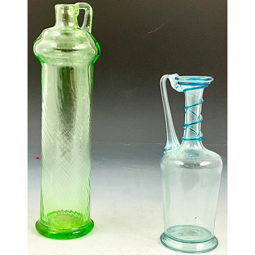 254 - 2 PIECES OF STUDIO GLASS, REPRODUCTION ROMAN GLASSWARE BY MARK TAYLOR AND DAVID HILL