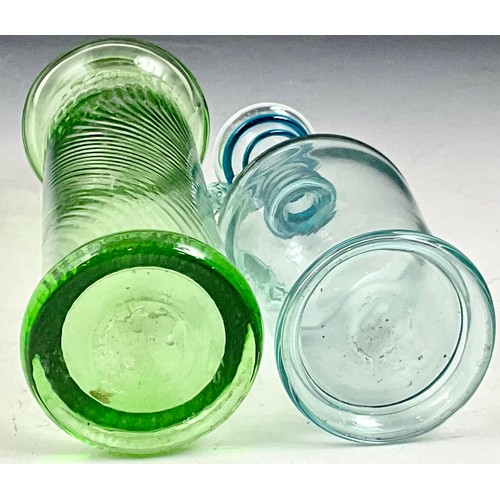 254 - 2 PIECES OF STUDIO GLASS, REPRODUCTION ROMAN GLASSWARE BY MARK TAYLOR AND DAVID HILL