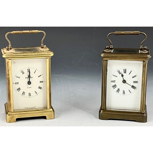 277 - 2 FRENCH CARRIAGE CLOCKS AND 1 BRITISH. BAYARD 8 DAY FRENCH CARRIAGE CLOCK, 1 OTHER FRENCH CARRIAGE ... 