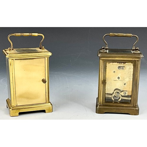 277 - 2 FRENCH CARRIAGE CLOCKS AND 1 BRITISH. BAYARD 8 DAY FRENCH CARRIAGE CLOCK, 1 OTHER FRENCH CARRIAGE ... 