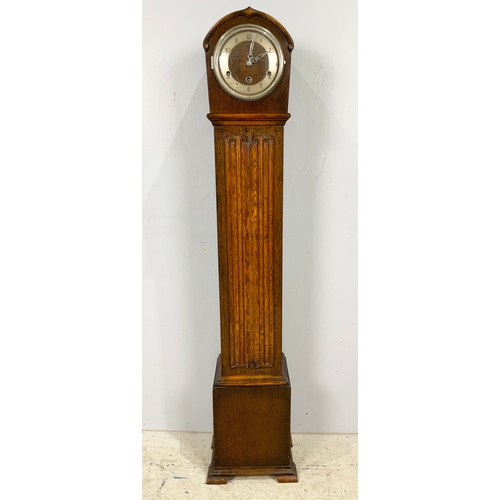 281 - OAK CASED GRANDMOTHER CLOCK