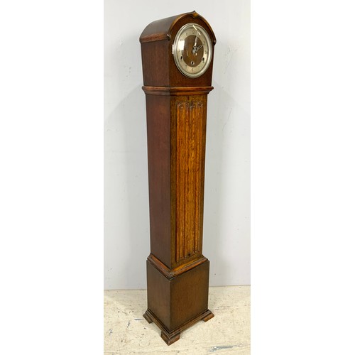 281 - OAK CASED GRANDMOTHER CLOCK