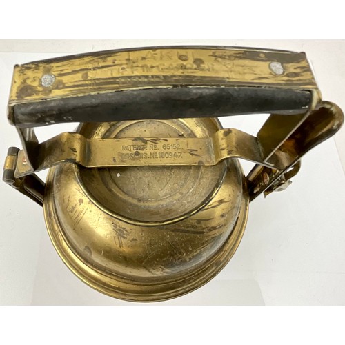 314 - BRASS TEAPOT, BRASS TIFFIN BOX AND 2 SHIVA FIGURES