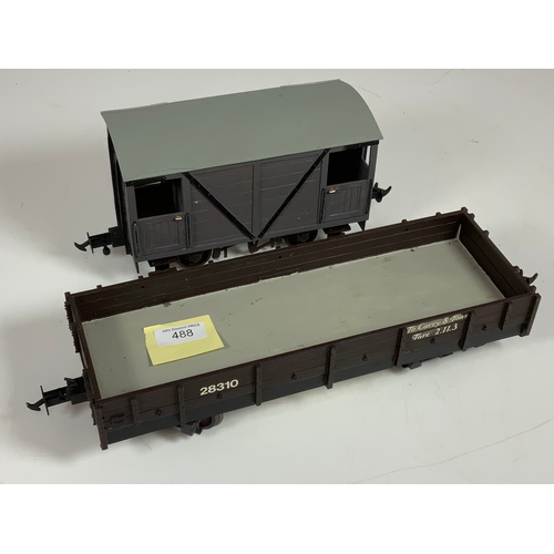 2 ACCUCRAFT U/B GAUGE 1 / 0 GAUGE MODEL RAILWAY WAGONS, OPEN BOGIE