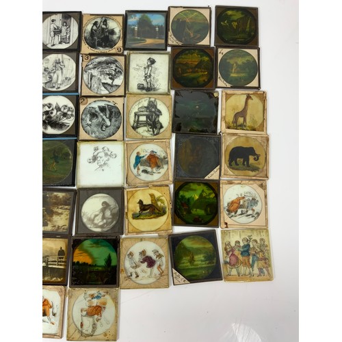 390 - QUANTITY OF MAGIC LANTERN SLIDES INC PLACES , ANIMALS ETC