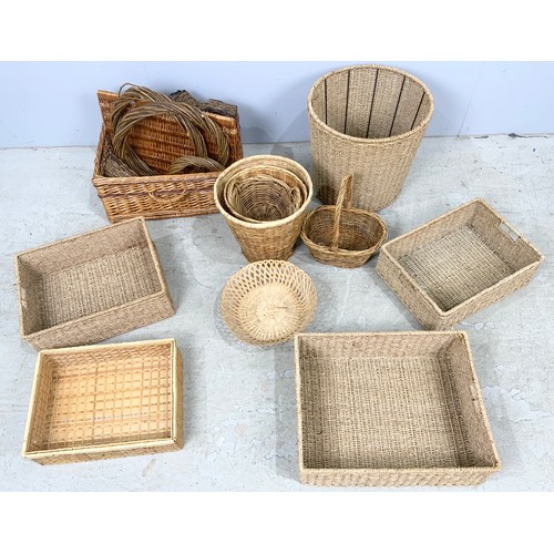 434 - QUANTITY OF WICKER BASKETS