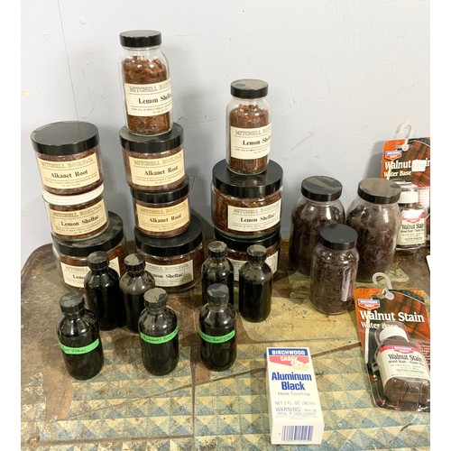 441 - QUANTITY OF GUN STOCK  STAINS , OILS  ETC