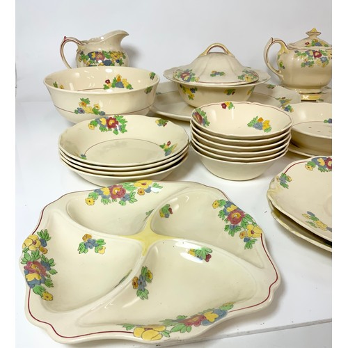 192 - QUANTITY OF  VINTAGE ROYAL DOULTON MINDEN TABLEWARE INC TEAPOT , TUREEN ETC