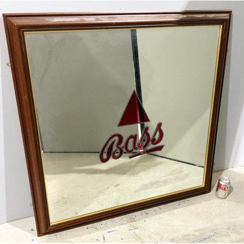 82 - BASS ADVERTISING MIRROR 99cm SQUARE