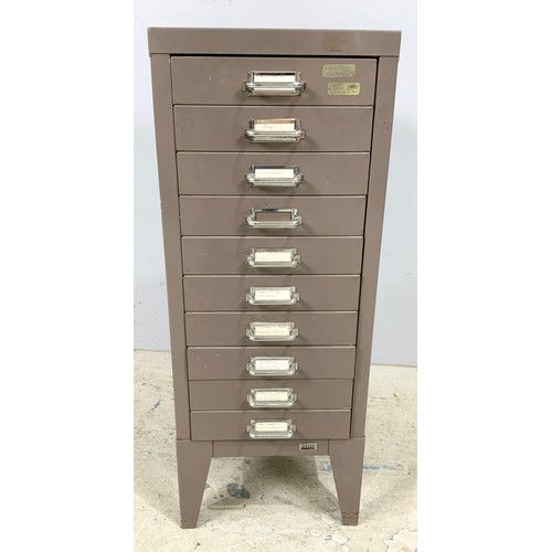 556 - BISLEY STYLE 10 DRAWER CABINET 73cm TALL