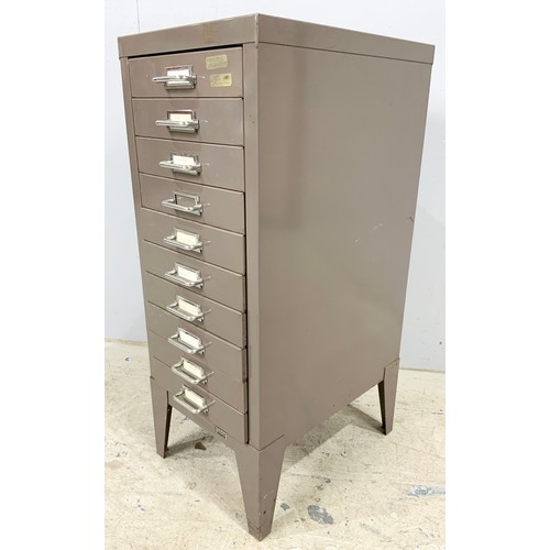 556 - BISLEY STYLE 10 DRAWER CABINET 73cm TALL