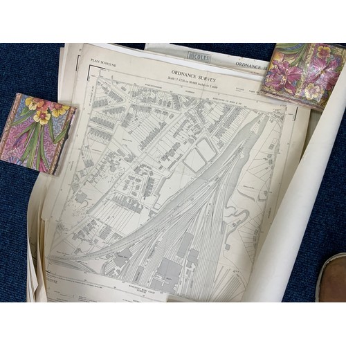 122 - QTY. MISC. OS LARGE SCALE MAPS, INC WORCESTER CITY, 15 AREAS, MALVERN'S, HARTLEBURY, NORTON, LITTLEW... 