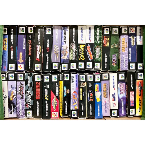 40 - LARGE QUANTITY OF NINTENDO 64 GAMES CARTRIDGES, MOSTLY BOXED