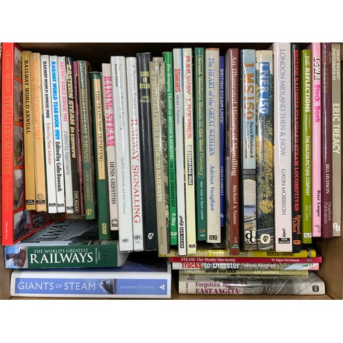 236 - ASSORTED RAILWAY BOOKS, MOSTLY STEAM, IAN ALLAN, OPC, BCA, HAYNES, ETC.