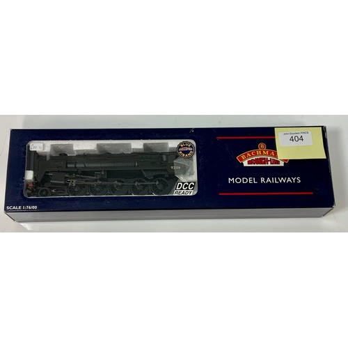 404 - BACHMANN BOXED 32-852 9F 2-10-0 BR STANDARD, 92116 E/C BR BLACK, WITH BLACK BR1C TENDER, DCC READY