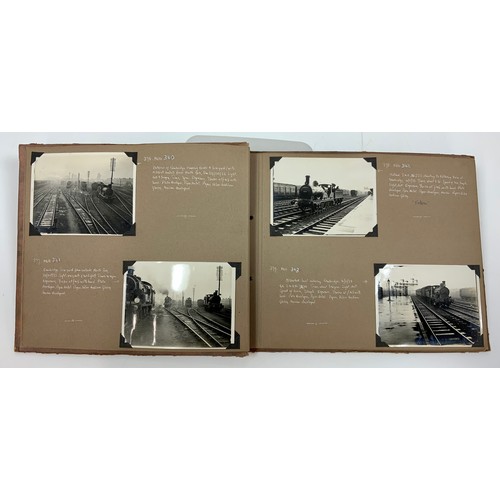 252 - RAILWAY PHOTO ALBUM, BLACK & WHITE COLLECTION OF STEAM ERA, INC. GARRETTS, RURAL RAILWAYS, EAST ANGL... 