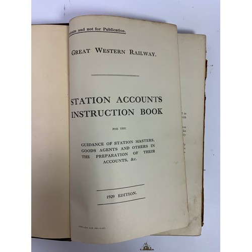 256 - LOCAL RAILWAY INTEREST GREAT WESTERN RAILWAY STATION ACCOUNTS INSTRUCTION BOOK , MARKED MALVERN LINK... 