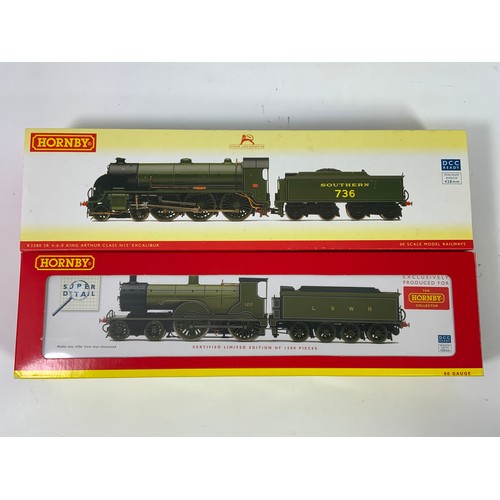 415 - HORNBY, R2892, LIMITED EDITION LSWR T9 120 DCC READY CERT 0295/1500, & R2580 SR N15 736 EXCALIBUR, B... 