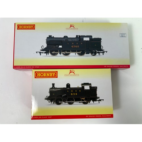 414 - HORNBY, R3324 LNER J50 635, & R3465 LNER N2 4765. BOTH DCC READY, & BOTH APPEAR TO BE UNUSED.