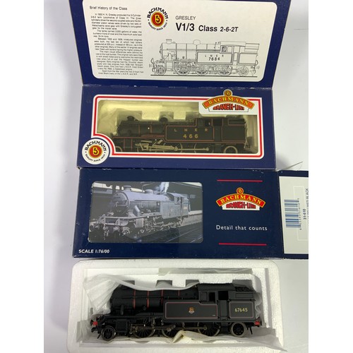 417 - BACHMANN 2 BOXED LNER TANK LOCOMOTIVES, 31-610 V1 67645, & 31-603 V1 466 LNER TANK