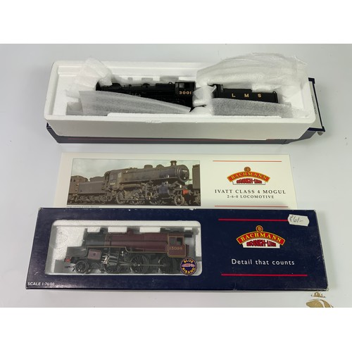 420 - BACHMANN, 2 BOXED LOCOMOTIVES, 32-575 IVATT 4 3001 LMS, DCC READY. & 32-175 2-6-0 CRABB 13098