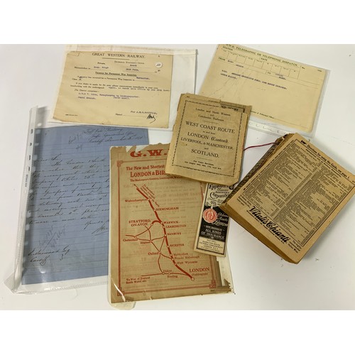 258 - TAFF VALE RAILWAY LETTER CARDIFF 1875, GWR TELEGRAM, VACANCY NOTICE 1937, GWR HANDBILL LONDON & BIRM... 