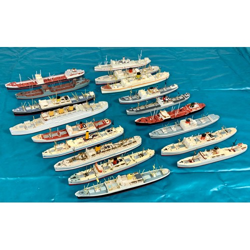 79 - MODEL BOATS  A FINE COLLECTION OF MOSTLY 1/1200 SCALE MOSELS, MANY BY AH MODELS WIRRAL MINIATURE SHI... 