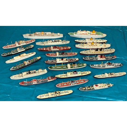 79 - MODEL BOATS  A FINE COLLECTION OF MOSTLY 1/1200 SCALE MOSELS, MANY BY AH MODELS WIRRAL MINIATURE SHI... 