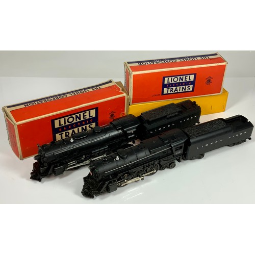 434 - LIONEL, BOXED 0 GAUGE LOCOMOTIVE 675 ‘LOCOMOTIVE WITH SMOKE CHAMBER’ & TENDER 2046W, ‘TENDER WITH WH... 