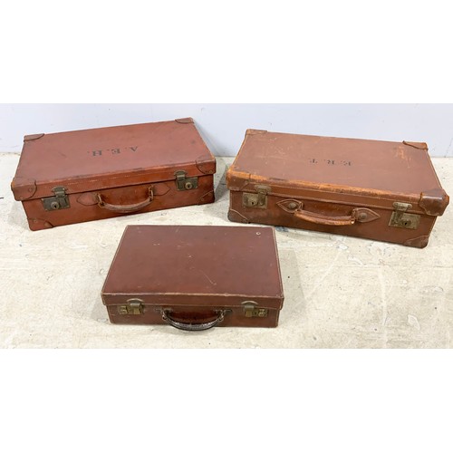 456 - VINTAGE LUGGAGE, 3 SUITCASES