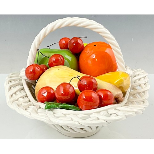 155 - BASSANO HAND MADE IN ITALY CERAMIC FRUIT BOWL CENTRE PIECE TOGETHER WITH 4 PIECES ROYAL DOULTON RUST... 