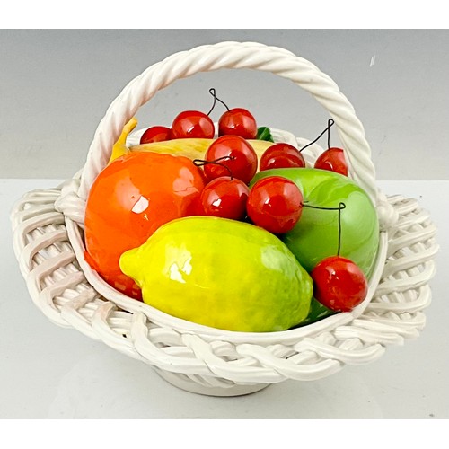 155 - BASSANO HAND MADE IN ITALY CERAMIC FRUIT BOWL CENTRE PIECE TOGETHER WITH 4 PIECES ROYAL DOULTON RUST... 